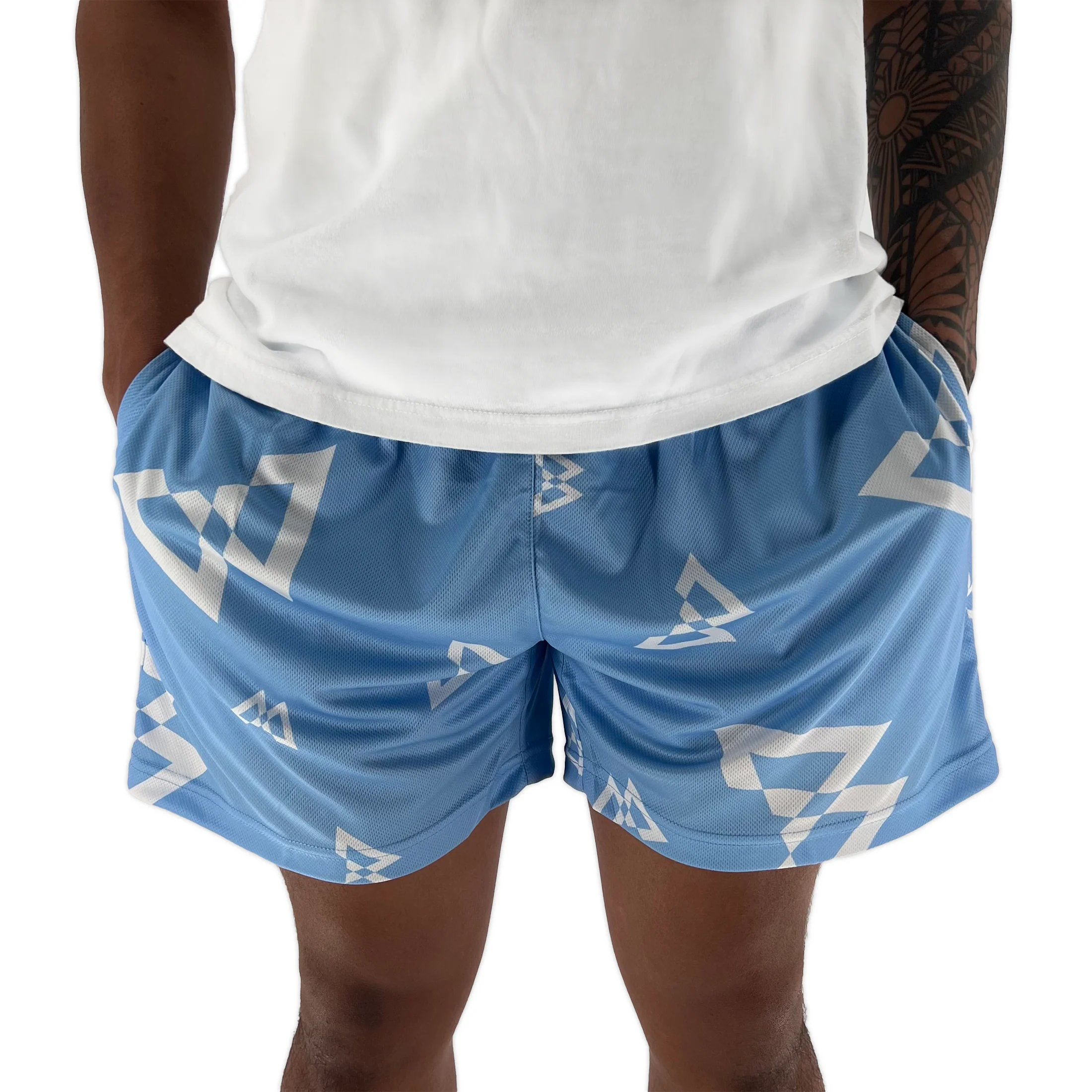 Beastmode Canvas Print Shorts (Carolina/White) - Image 8