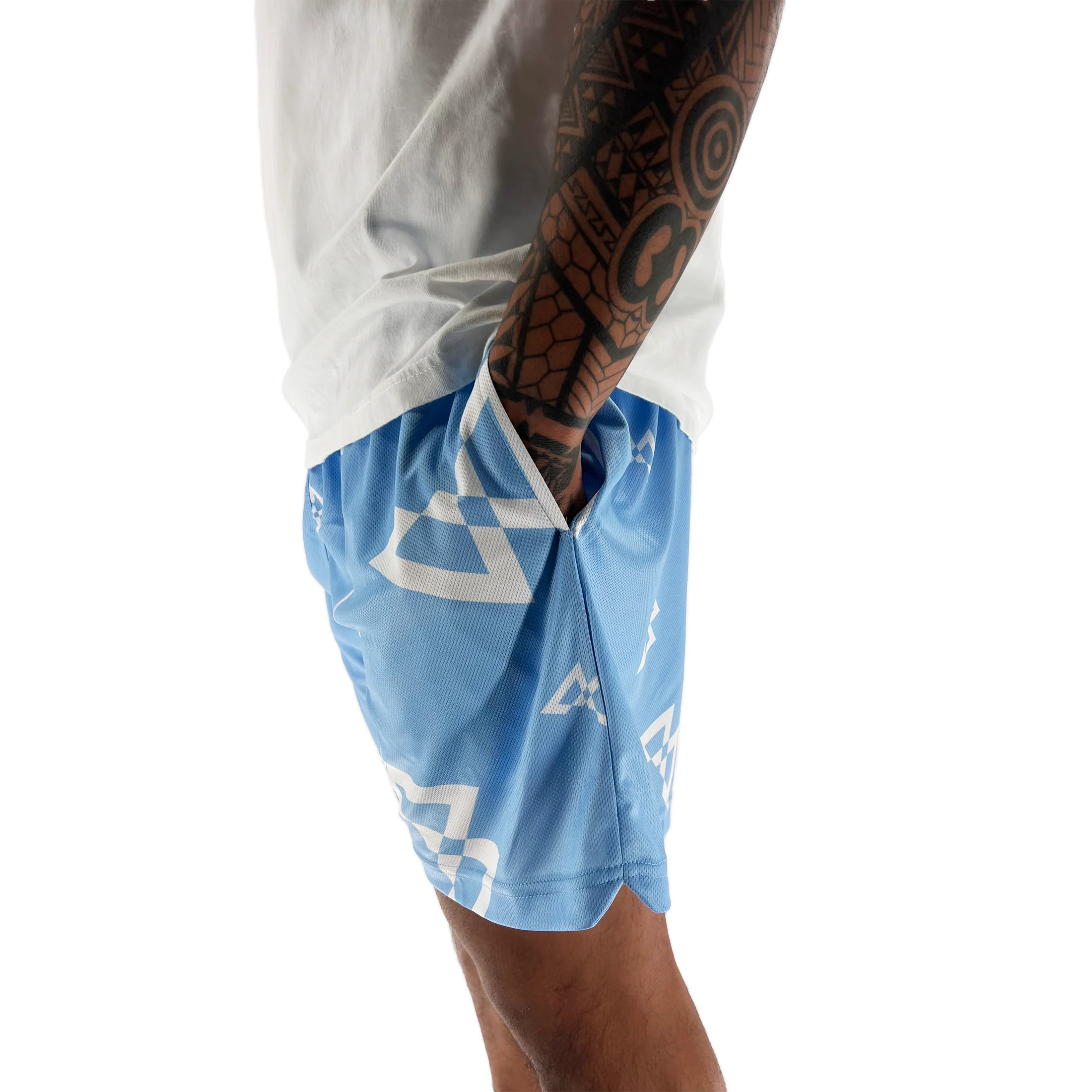 Beastmode Canvas Print Shorts (Carolina/White) - Image 9