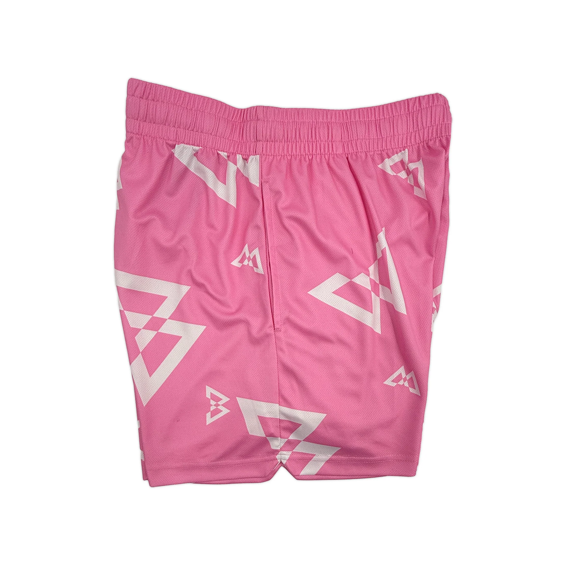 Beastmode Canvas Print Shorts (Pink/White) - Image 4