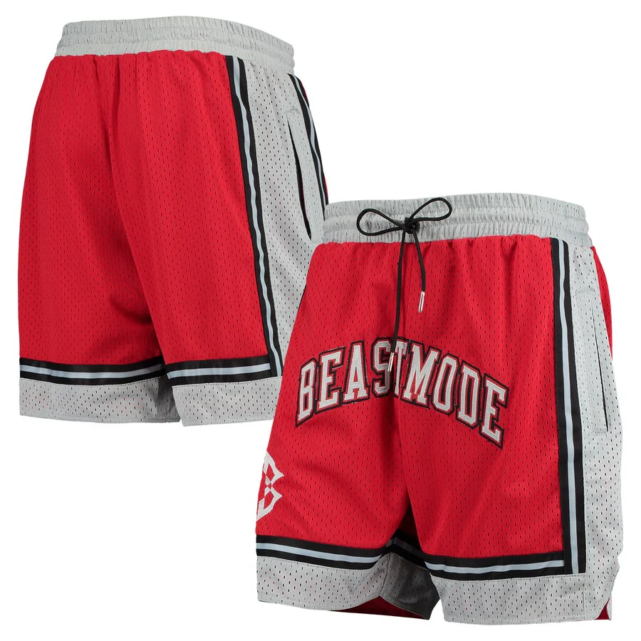 Beastmode Jersey Shorts (Red/Grey/Black) - Image 4